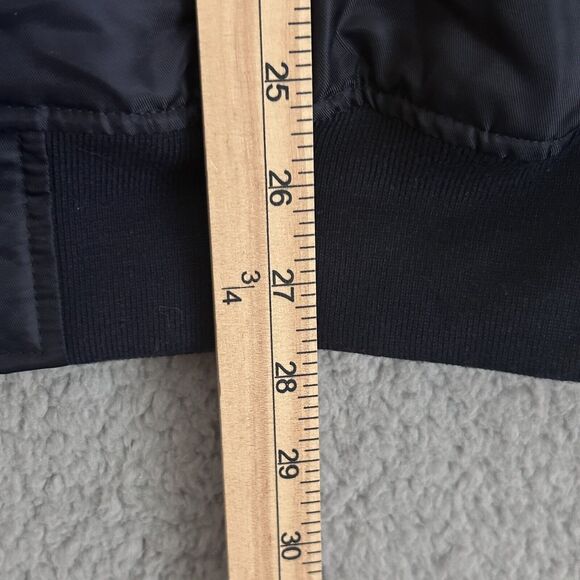 Hard Rock Guitar Co. Full Zip Quilted Navy Bomber Jacket Size XL - Picture 10 of 12